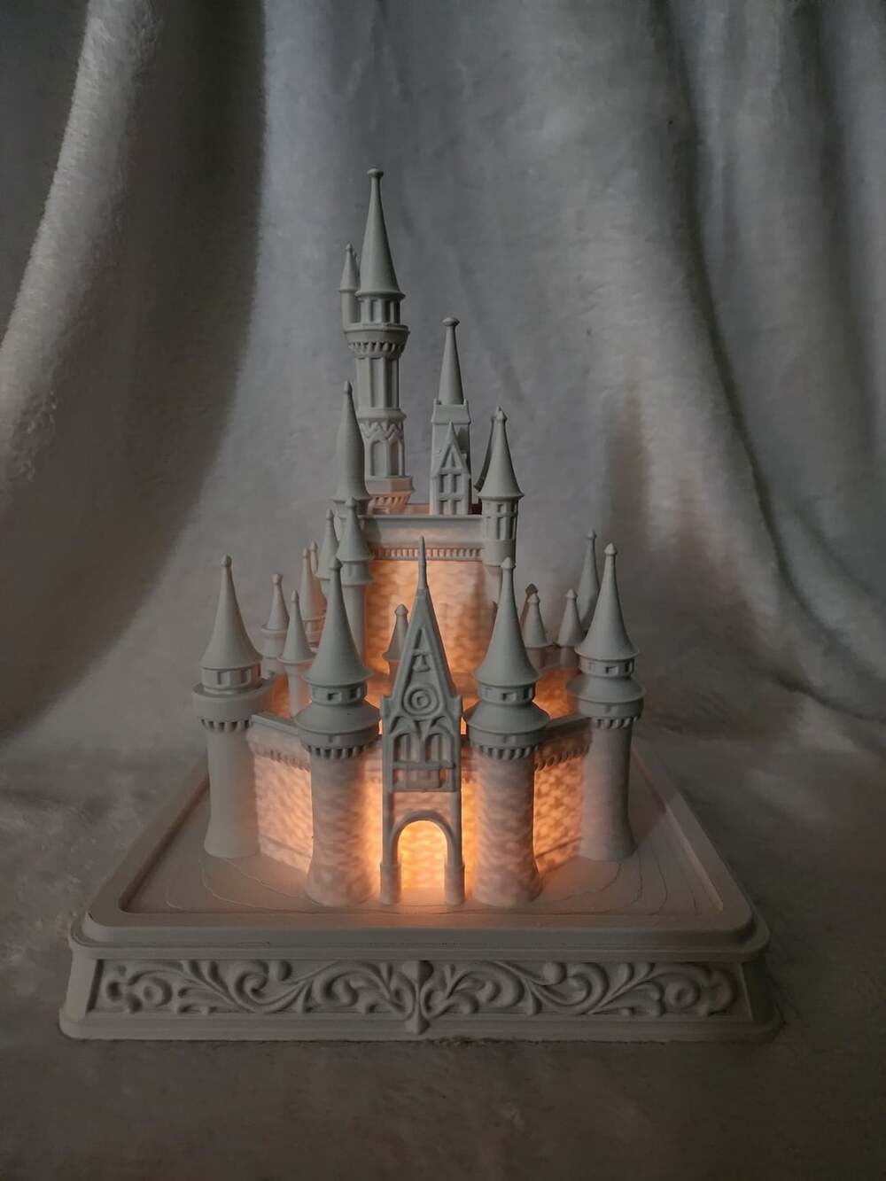 Large Castle Night Light inspired by Disney | Fairy Tale Decor, 3D Printed Lamp